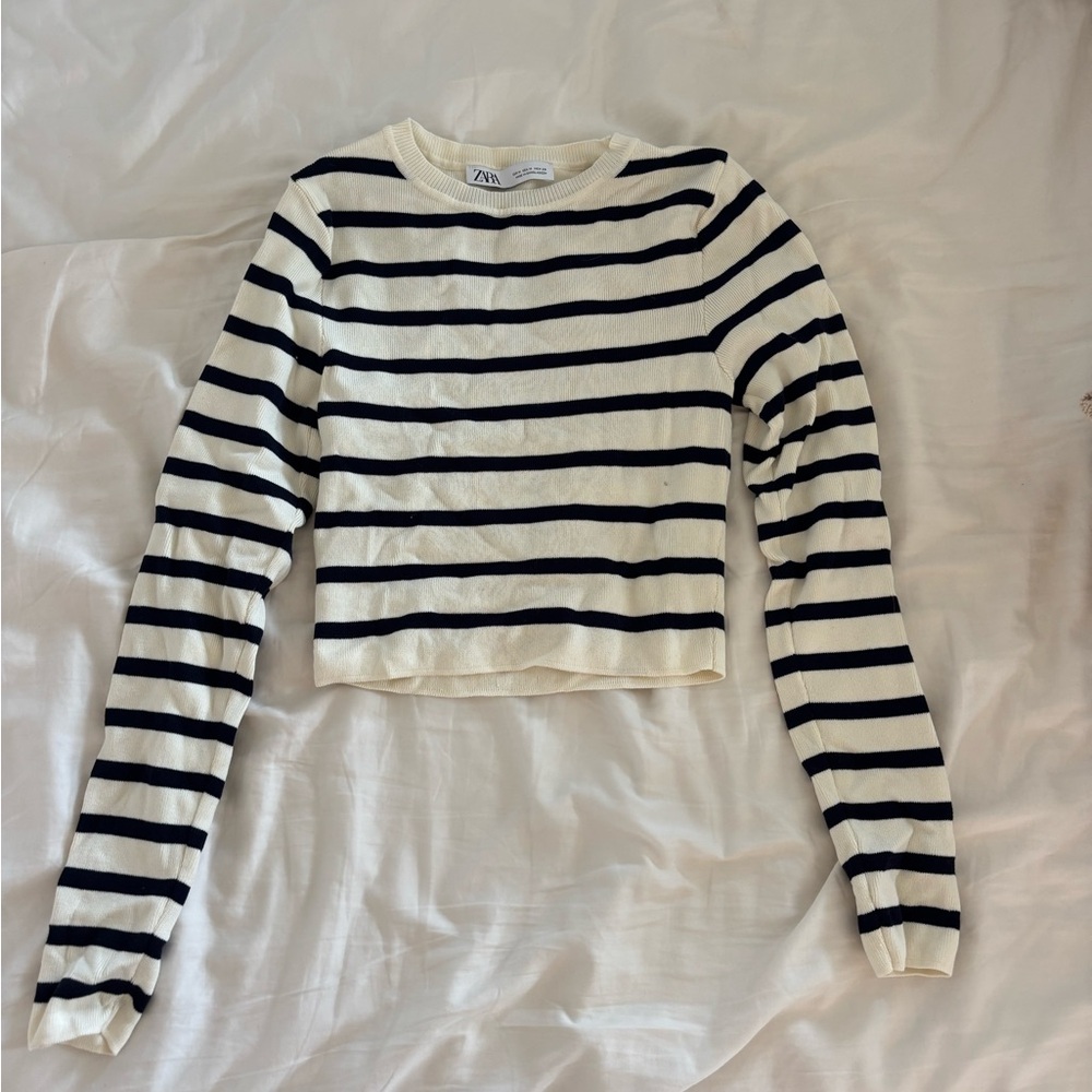Zara Striped Long Sleeve Top